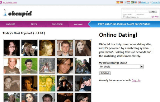 OkCupid Online Dating Site Registration Steps